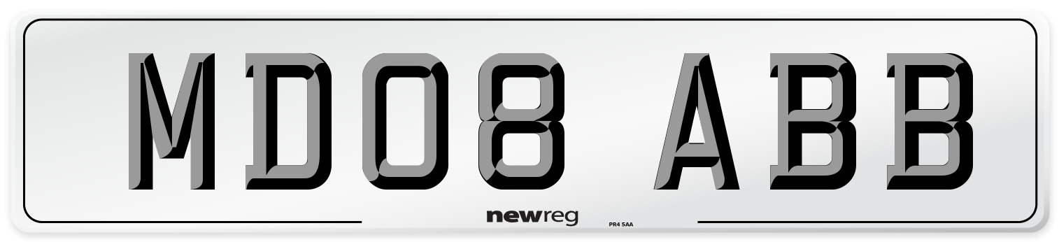 MD08 ABB Number Plate from New Reg